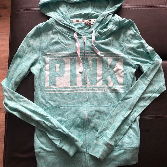 PINK full zip hoodie. Size XS. - Picture 1 of 6